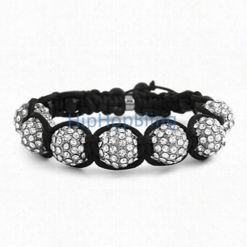 12mm 7 Ball Bling Bling Disco Ball Bracelet