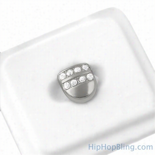 2 Row Ice Single Tooth Cap Grillz