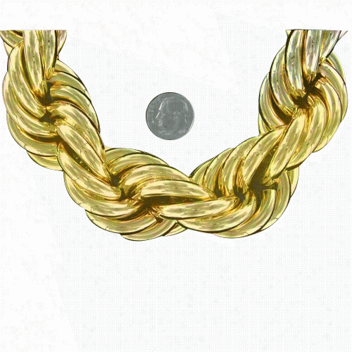 30mm Gold Dookie Rope Chain