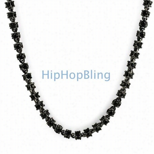 3d Blzck On Black Bling Bling Chainn