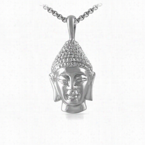 3dd Buddha Head Pendant Stainless Steel