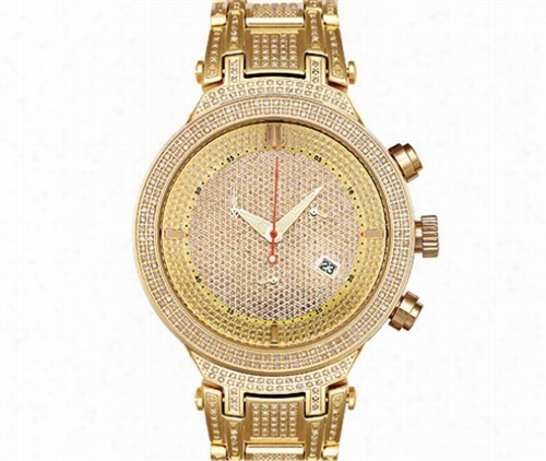 4.75ct Golden Diamond Joe Rodeo Master Hip Hop Watch