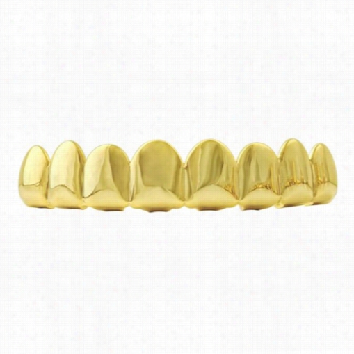 8 Tooth Gold Grillz Top