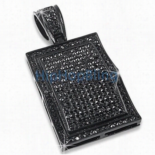 Altogether Black Blockbling Bling Pendant