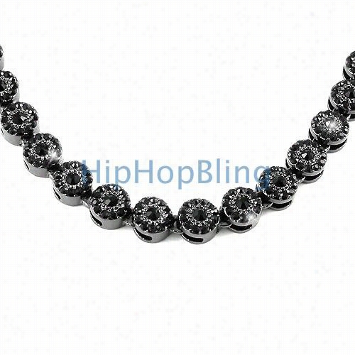 Black On Black Ice Cluster  1200 Stone Bling Bling Cchain