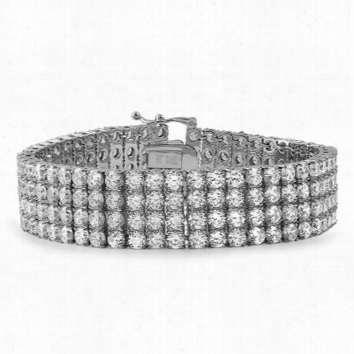 Bling Bilng Cz 4 Rw Bracelet Stanless Steel