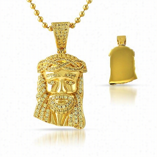 Bling Bling Lemonade Gold Micro Jesus Pendant