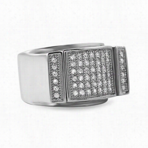 Bling Blingg Ring Cz Micro Pave Iced Out Ring Steel