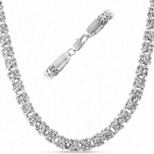 Byzantine Stainless Case-harden Chain Necklace 6mm