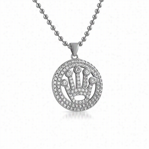 Circle Dignity Micropave Iced Out Pendant