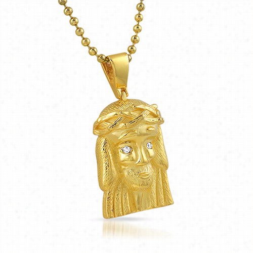 Clean Gold Micro Jesus Piece