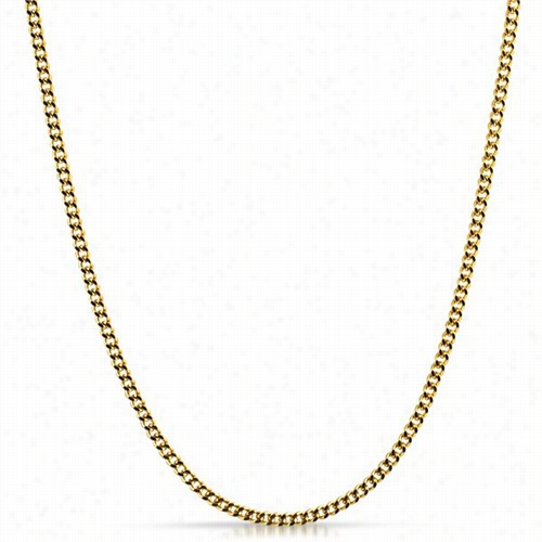 Cuban Chain 3mm Gold Stai Nless Steel