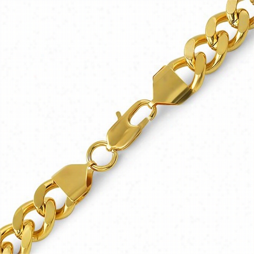 Cuban Ip Gold Sainless Steel Bracelet 12mm