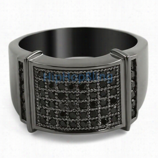 Cz Micro Pave Black Bling Bling Sound