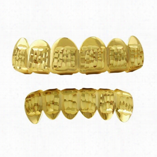 Diamond Cut Gold Grillz Classic Set