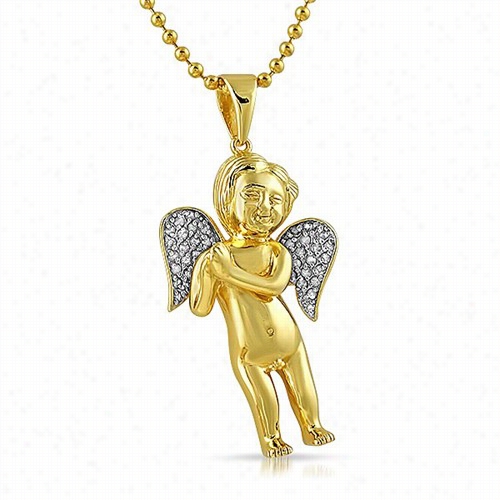 Diamo Nd Mini Cherub  Angel Pendant