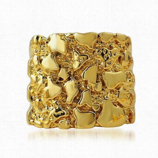 Gold Nugget Detailed Ring