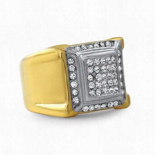 Gold Swag Stainless Steel Hip Leap Ring