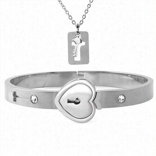 Disposition Lock Bangle With Pendant Key Set