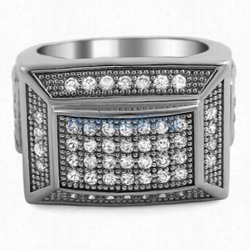 Ice Mountain Mens Cz Bling Bling Ring