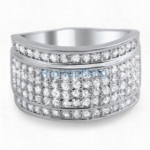 Iced Out Ring First-rate Mens  Cz Micro Pave