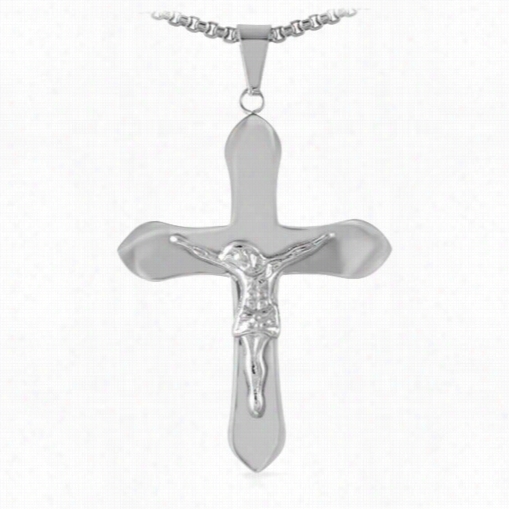 Jesus Crucifix Pendant Stainless Steel