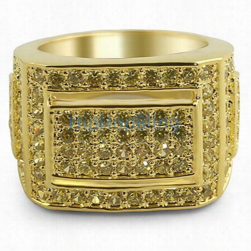 Lemonae Iced Out Mens Ring Bling Bling