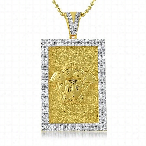 Medusa Gold Block Medallion Bling Bling