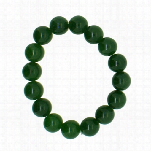 Natural Jade 12mm Polishe D Asia Bracelet