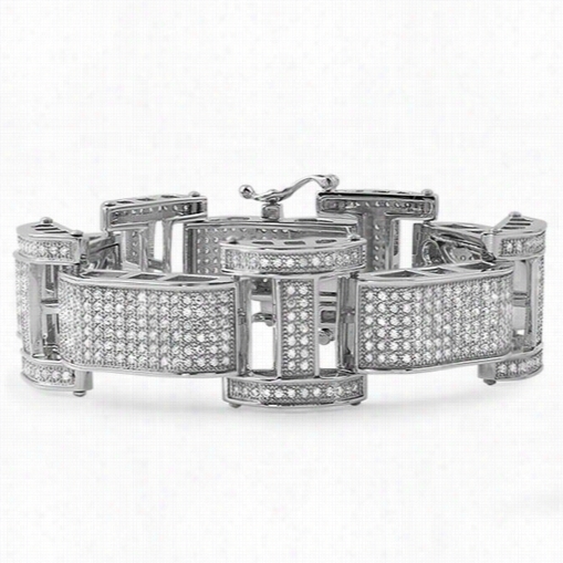 Thick Ice Chunks Bling Bling Steel Bracelet