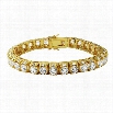 3D Thick Tennis Bracelet Gold