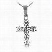 Designer 1 Row No Fade 316L Bling Bling Cross