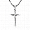 Micro Rounded Crucifix Cross Stainless Steel Pendant