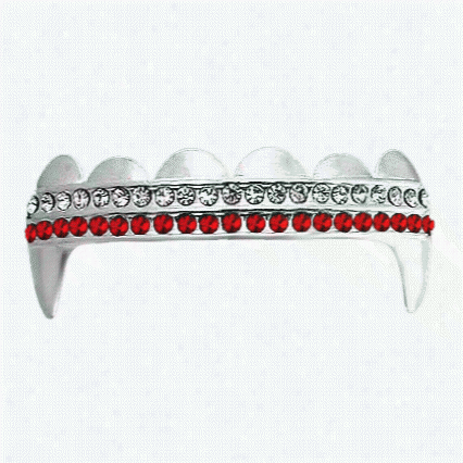 Vampire Fang Hip Hop Grillz Red / White Bling