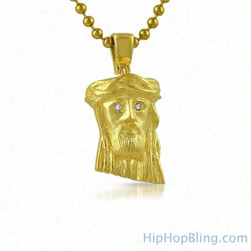 Vs Diamo Nd Gold Nnao Jesus Pendant .925 Silverr