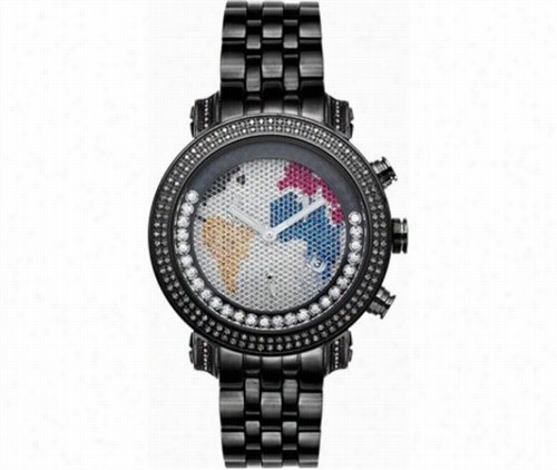 World Is Mine Floating Black Joe Rodeo Watch 1.75ct