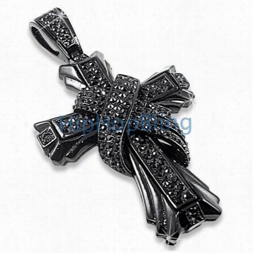 X Crsos Mourning Hematite Bling Bling Pendannt