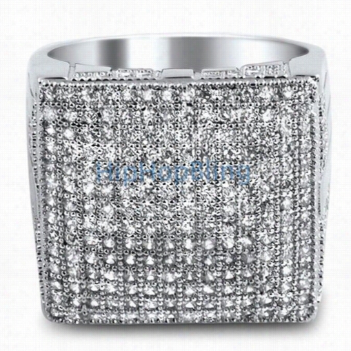 Xl Mega Icey Cz Micro Pave Bking Bling Ring