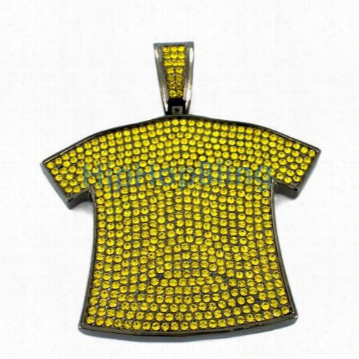 Yellow -shirt Iced Out Pendant