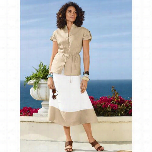 Biscayne Linen Top And Skirt Set By Ey Boutique