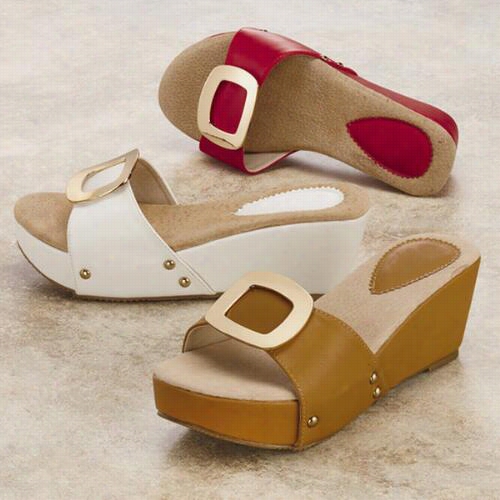 Buckle Platform Slides By Gc Shoes