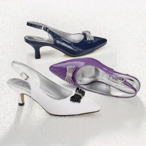 Deco Bow Slingbacks By Ey Couture