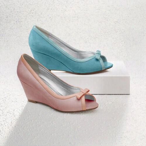 Pretty Peep-toe Wedges By Ey Boutique