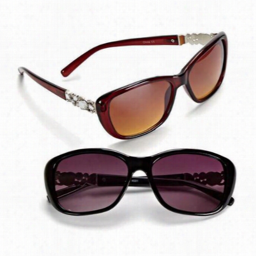 Rhinestone-trim Sunglasses