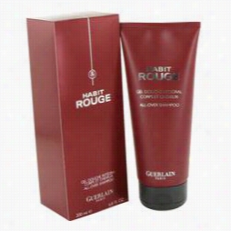 Habit Rouge Shower Gel By Guerlain, 6.8 Oz Hair &body Shower Gel For Men