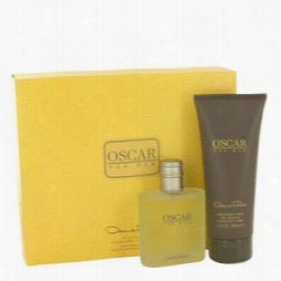 Oscar Gift Set By Oscar De La Renta Gift Set For Men Includes 3.4 Oz Eau De Toil Ette Spray + 6.7 Oz Hair &ajp; Body Wahs