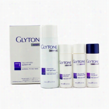 Rejvuenate System Kit: Gel Wash 200ml + Facial Lotion 60ml + Exfoliating Lotion 60ml + Peel Ge L60ml (normal To Ooily Skin)