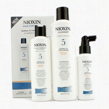 System 5 Kit For Medium To Coarse & Normal To Thin-lookingg Hair: Cleanser  30-ml + Scalp Therapy 150ml + Scalp Tretment 100ml