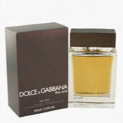 The One Cologne By Dolce & Gabbana ,3.4 Oz Eau De Tooilette Spray For Men