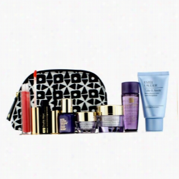 Travel Set: Makeup Remover 30ml + Optimizer 30ml Day Cream 15ml + Serumm 7ml + Bud Crea 5ml + Mascara #01 + Lip Gloss #30 + Bag